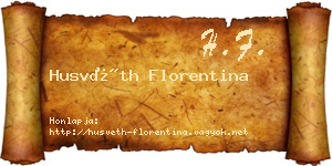 Husvéth Florentina névjegykártya